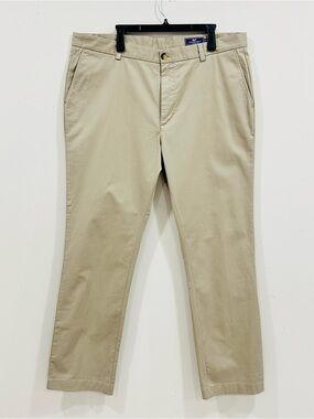 Vineyard Vines Breaker Chino Pants Men's Size 40x32 Khaki Tan Flat Front Cotton